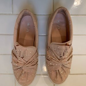 Pink Pearl Slip Ons